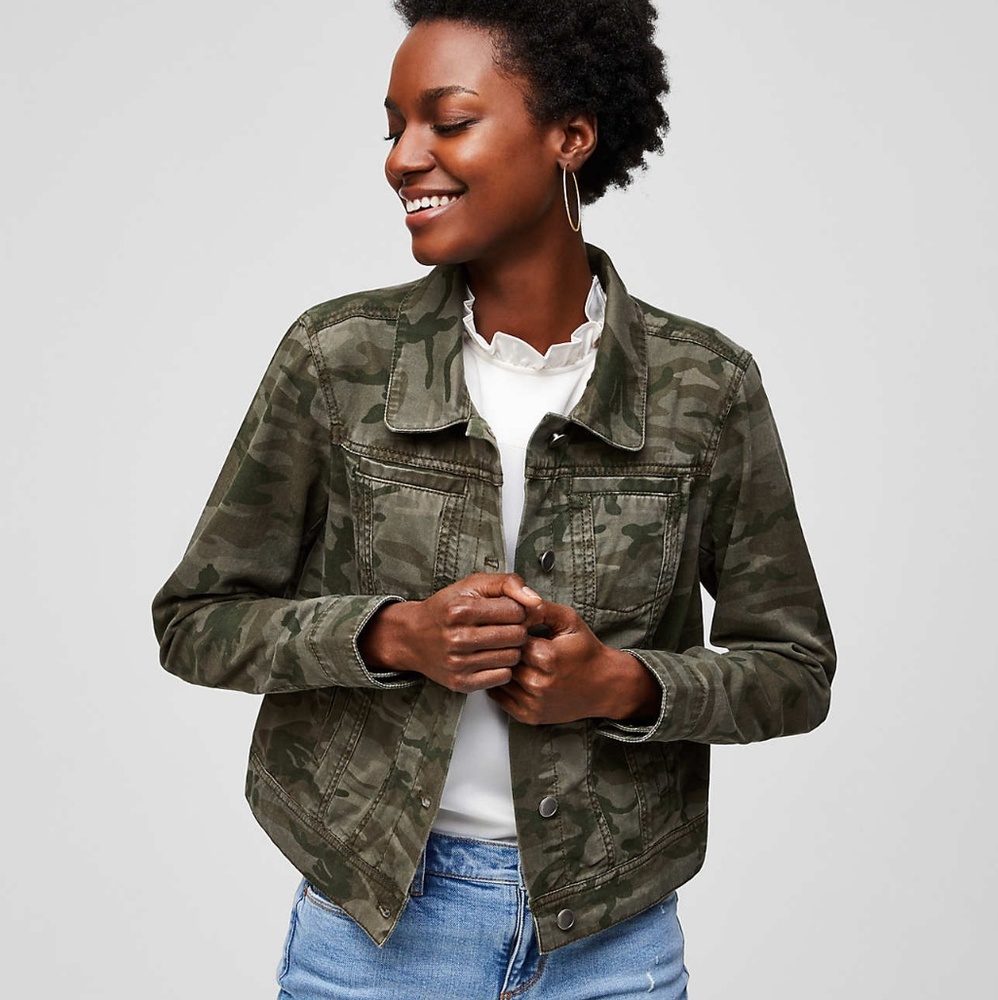 LOFT twill camo jacket